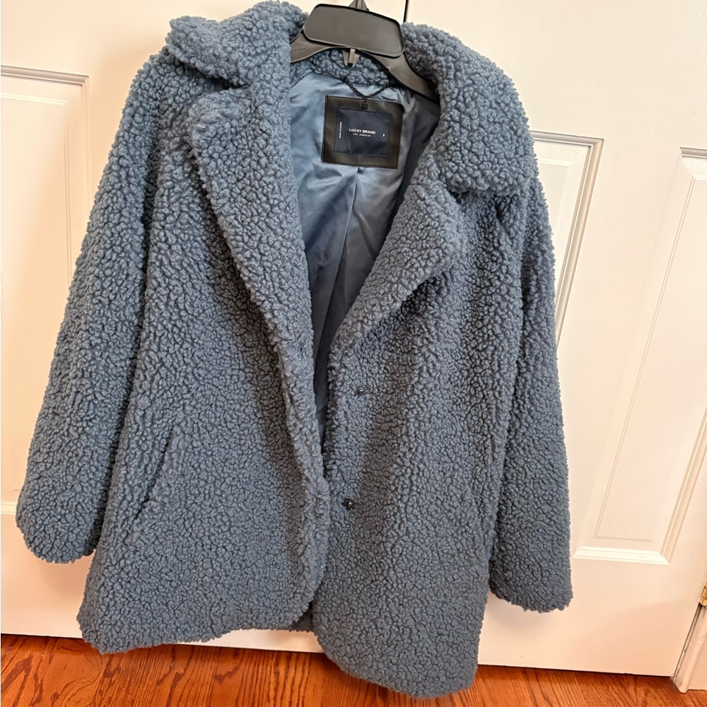Lucky Brand Cozy Blue Teddy Jacket